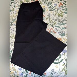 Lane Bryant black and hot pink pinstripe The Allie wide leg dress pants Size 16